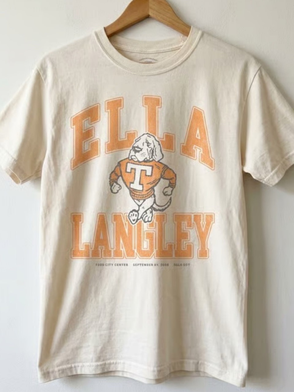 Gildan Cream Ella Langley Tennessee T-shirt
